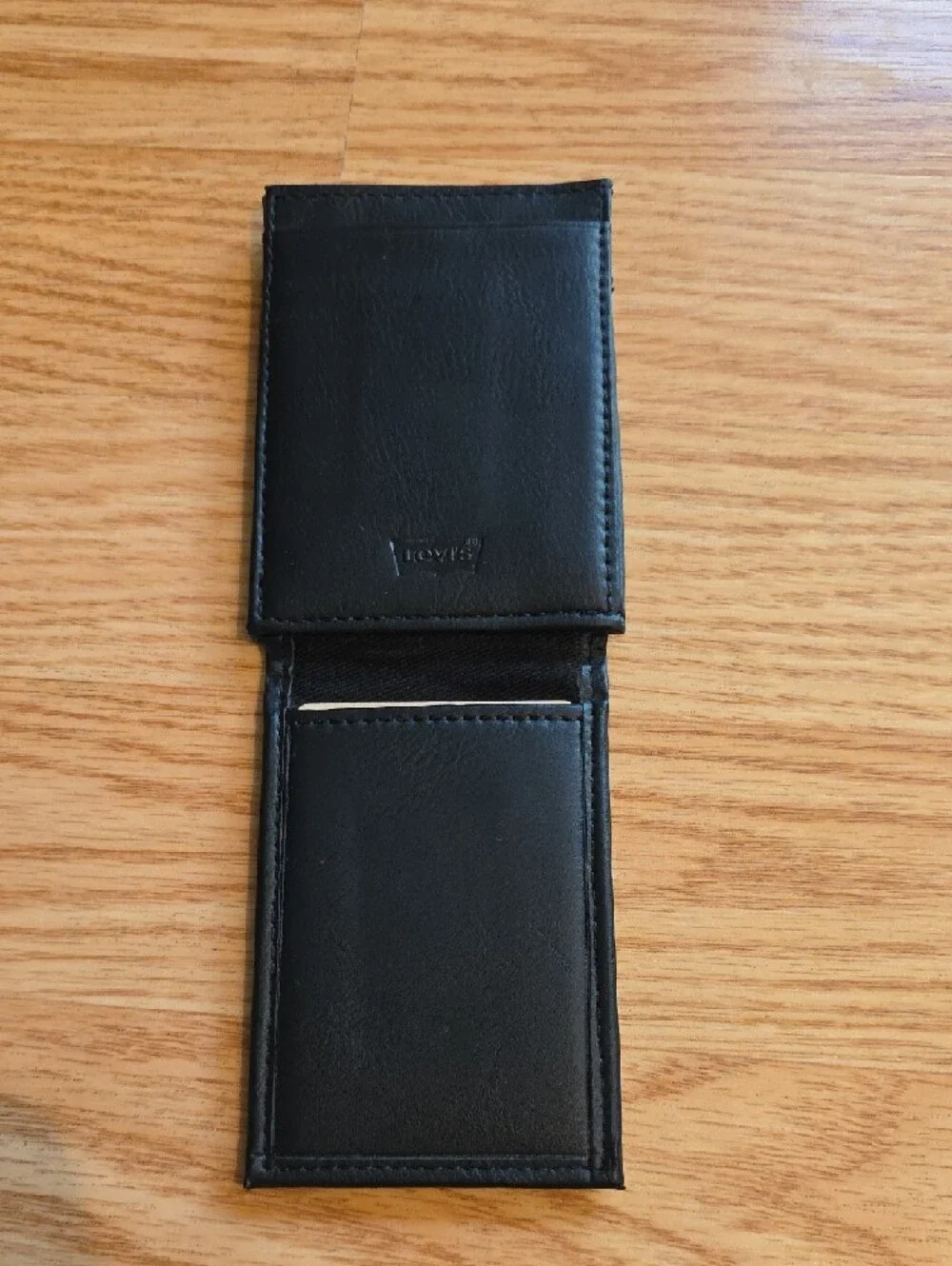 Levi's Black Slim Leather Card & Key Holder